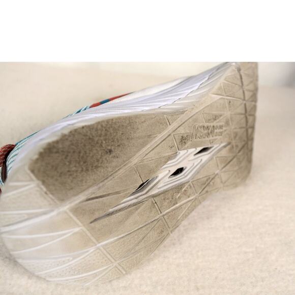 Women's Hoka One One Carbon X Teal & Peach Athletic Shoes Sz 7.5/ 39.3 F272191 - Picture 9 of 16